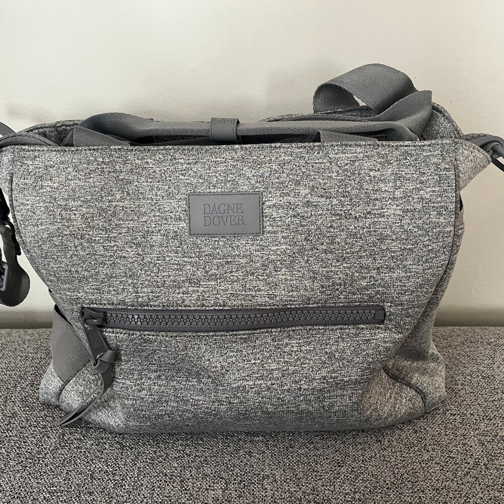 Dagne Dover Wade Neoprene Diaper Tote- heather grey